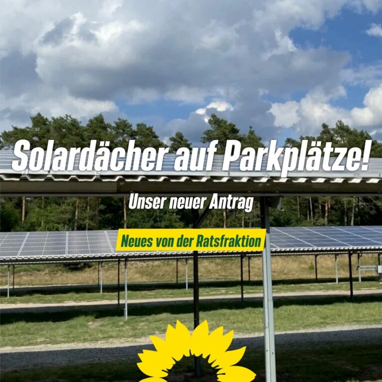 Solardächer auf Parkplätze