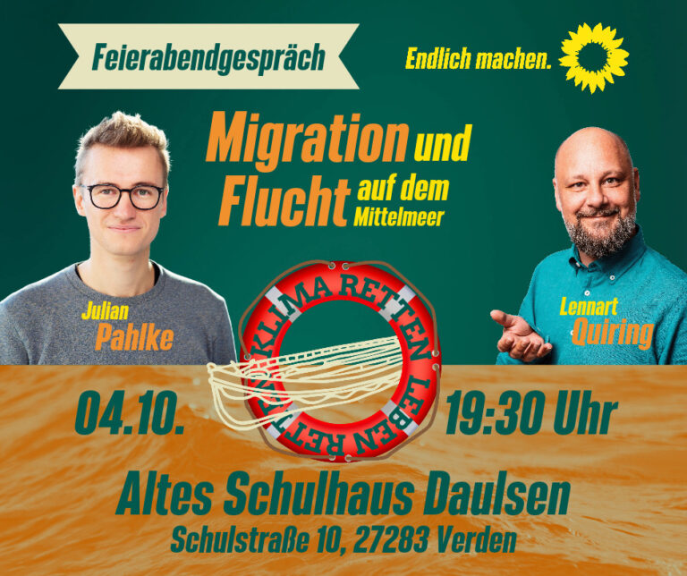 Feierabendgespräch zum Thema Migration und Flucht auf dem Mittelmeer mit Julian und Lennart