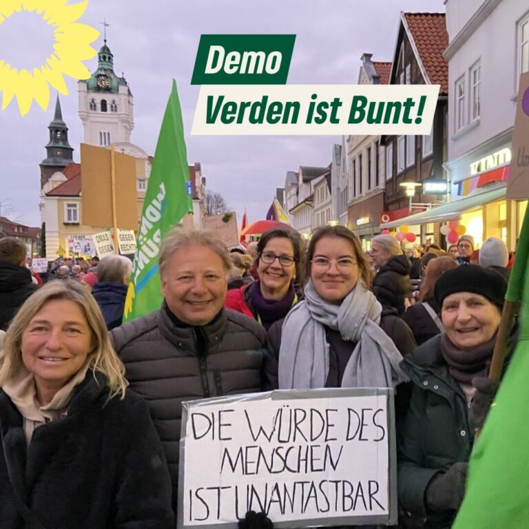 Verdener Grüne bei Demo des Netzwerkes Unantastbar