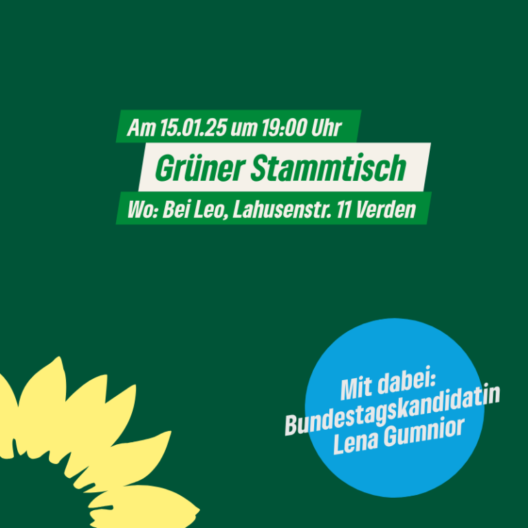 Stammtisch 15.01. 19 Uhr bei Leo mit Bundestagskandidatin Lena Gumnior