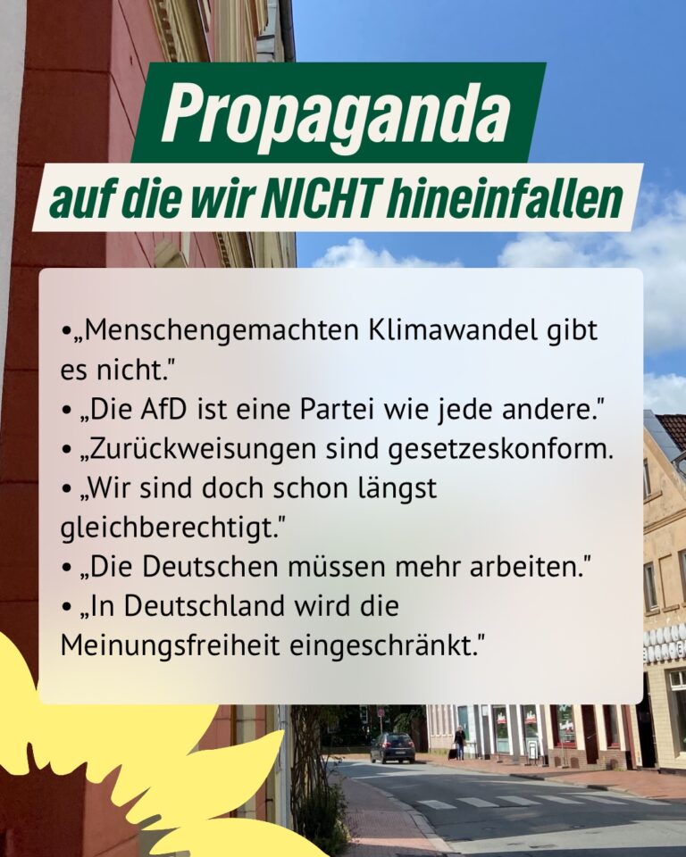 Propaganda auf die wir nicht hereinfallen