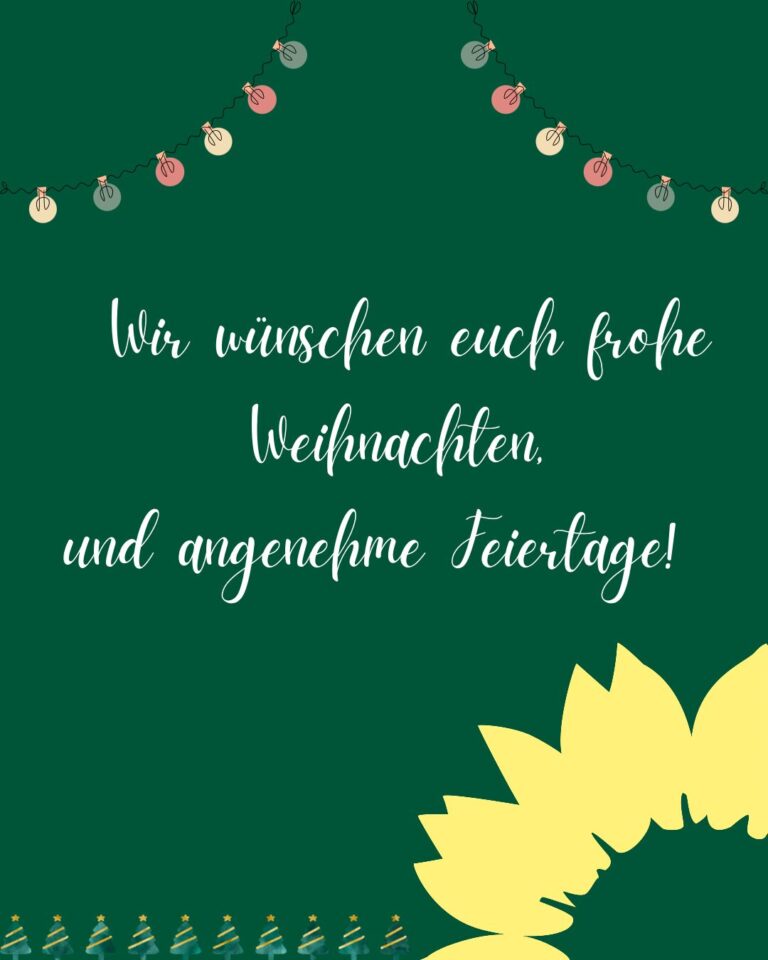 Frohe Weihnachten und erholsame Feiertage