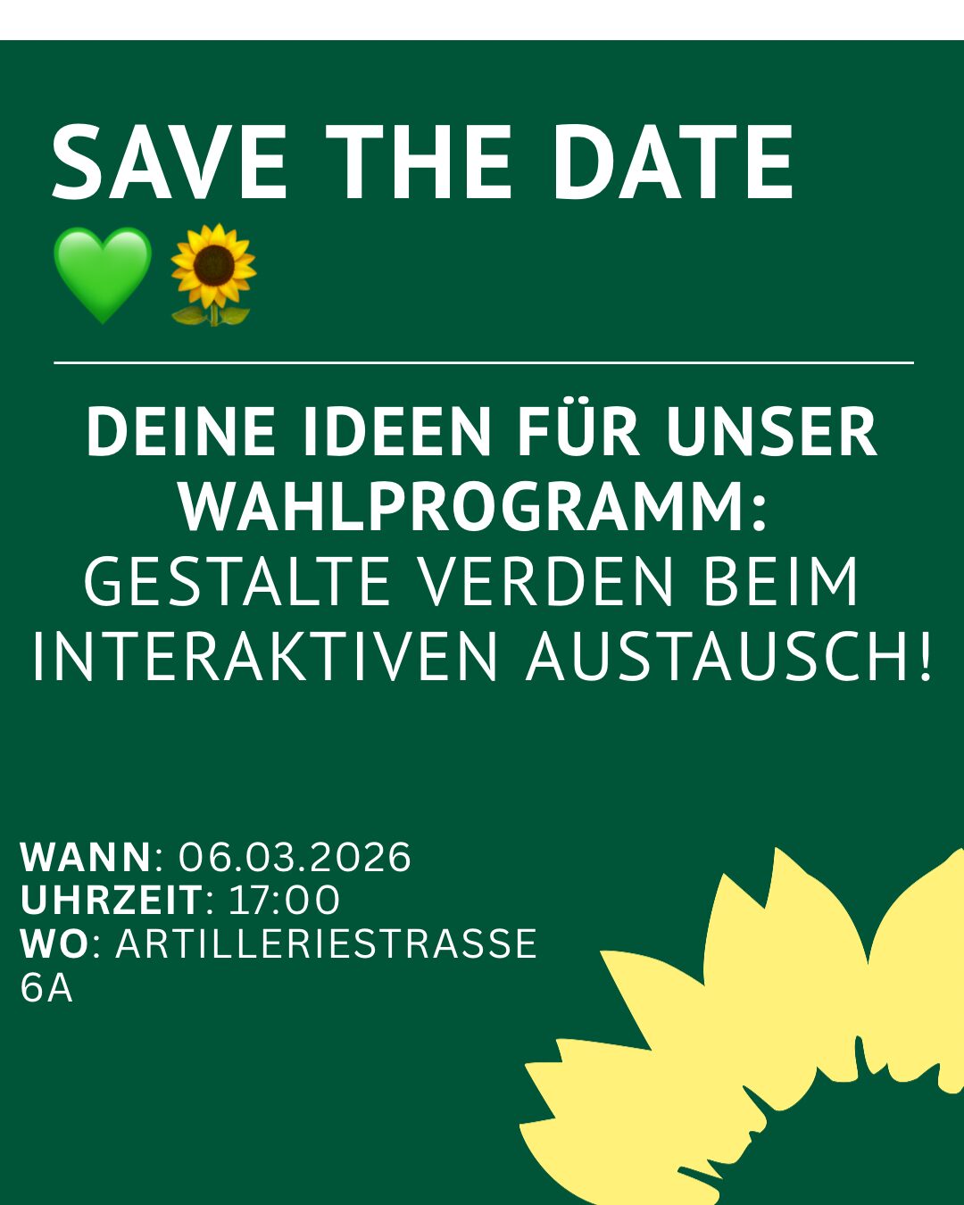 Austausch Wahlprogramm