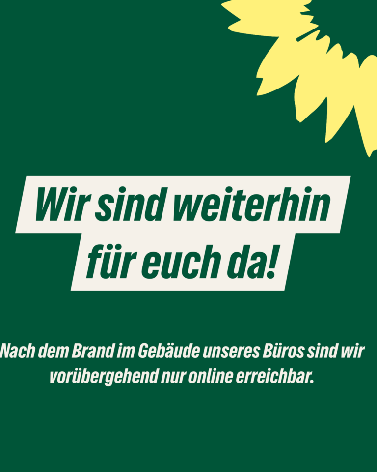 Brand im Haus mit grünem Büro