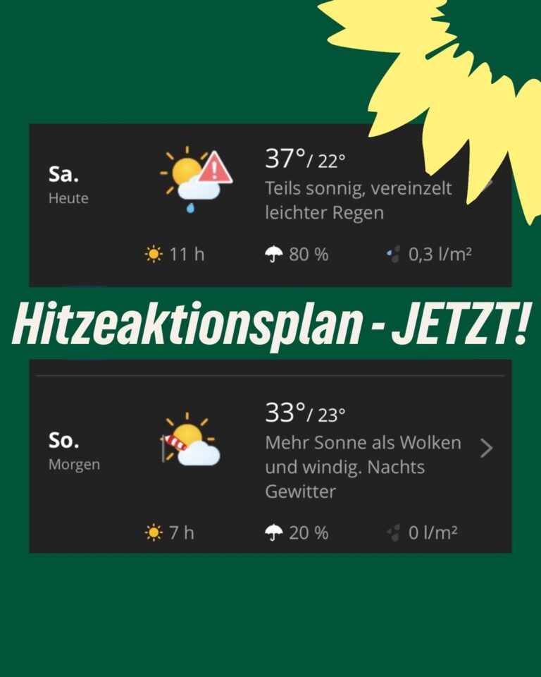 🌡️ Hitzeaktionsplan – jetzt! 🌡️