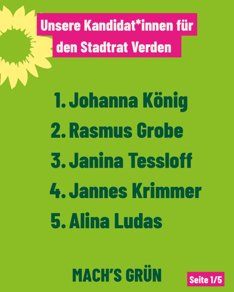 Stadtrat Liste 2026