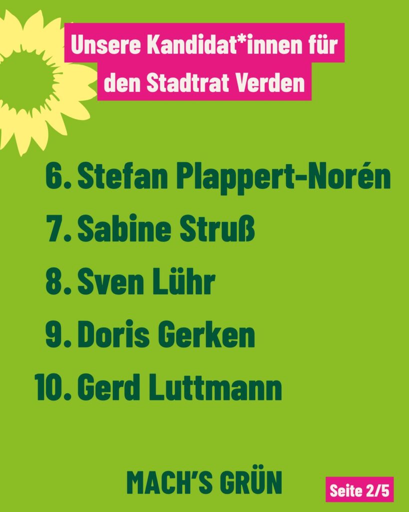 Stadtrat Liste 2026 2 Stadtrat 2 2026