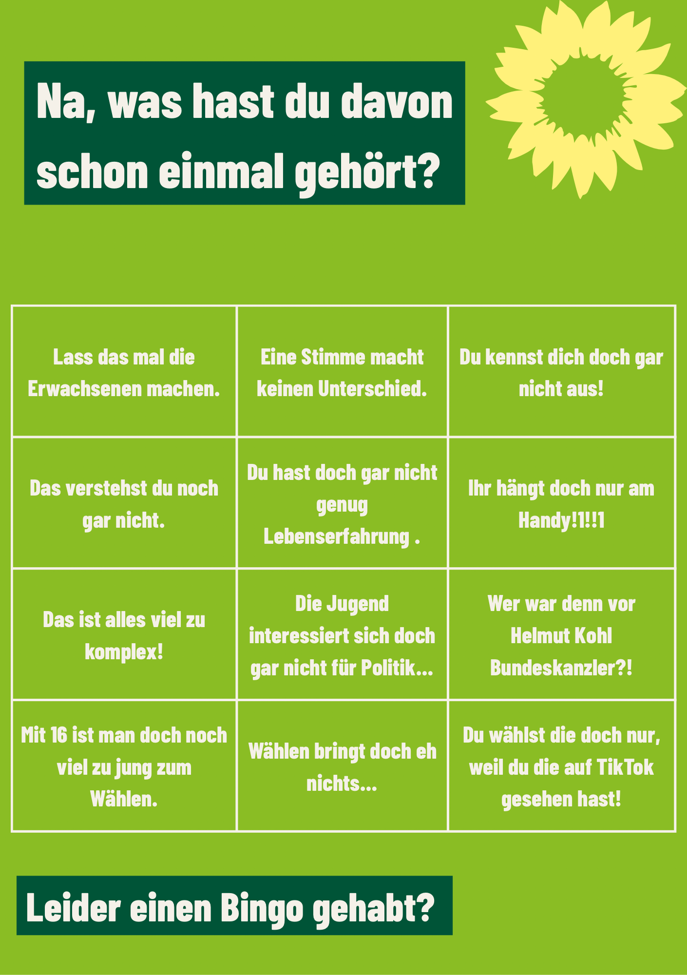 Wahlaufruf Jugendliche