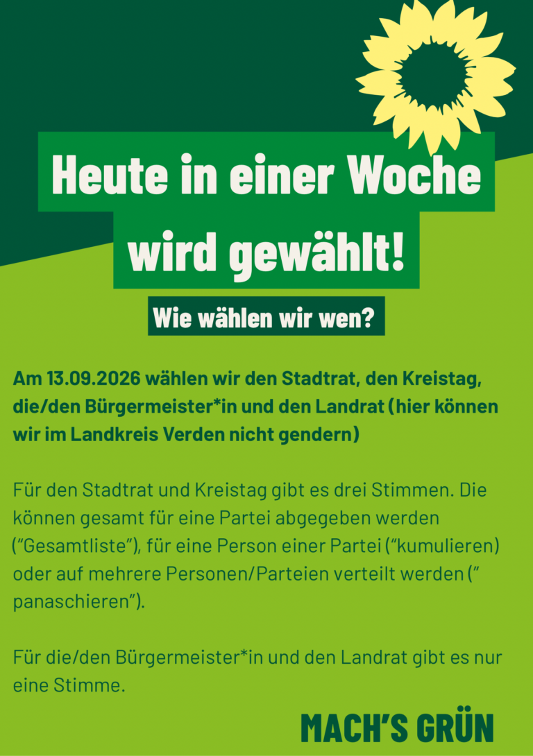 In einer Woche sind die Wahlen
